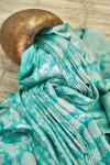 Turquoise Banarasi Zari Silk Saree