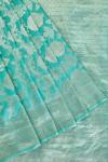 Turquoise Banarasi Zari Silk Saree