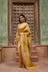 Butter Yellow rangkaat Banarasi Silk Saree