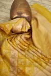 Butter Yellow rangkaat Banarasi Silk Saree