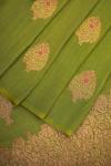 Green Banarasi Tussar Silk Saree