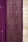 Purple Wine Banarasi Tussar Silk Saree