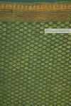 Bottle Green Ajrakh Print Silk Saree