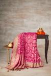 Pink Banarasi Embroidered Bandhani Saree