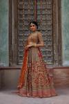 Tangerine Scape Lehenga