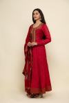 Royal Red Silk Anarkali