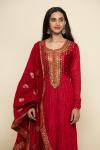 Royal Red Silk Anarkali