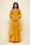 Earthy Yellow Chiffon Lehenga