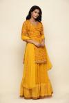 Earthy Yellow Chiffon Lehenga