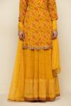 Earthy Yellow Chiffon Lehenga