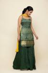 Olive Green Bandhani Print Garara