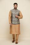 Ikat Printed Nehru Jacket Set