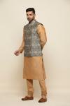 Ikat Printed Nehru Jacket Set