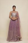 Puce Pink and Stardust Chikankari Georegette Lehenga