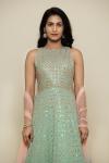 Sea Green Georegette Anarkali