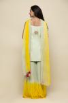 Mint Green & Yellow Georgette Sharara Suit