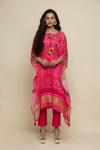 Hot Pink Bandhani Print Kaftan