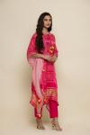 Hot Pink Bandhani Print Kaftan