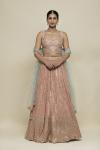 Pretty Peach Silk & Georegette Lehenga