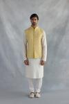 Custard Yellow Half Jacket Set