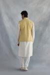 Custard Yellow Half Jacket Set