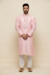 Baby Pink Silk Kurta Set