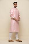 Baby Pink Silk Kurta Set