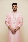 Baby Pink Silk Kurta Set