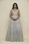 Ice Grey Chiffon Anarkali Suit