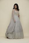 Ice Grey Chiffon Anarkali Suit