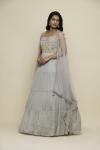 Ice Grey Chiffon Anarkali Suit