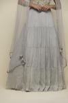 Ice Grey Chiffon Anarkali Suit