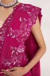 Berry Pink Sequin Embellished Saree