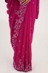 Berry Pink Sequin Embellished Saree