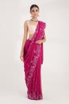 Berry Pink Sequin Embellished Saree