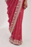 Bubblegum Pink Sequin Embellished Saree