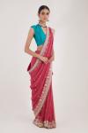 Bubblegum Pink Sequin Embellished Saree