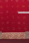 Crimson Red Bandhani Georgette Saree