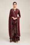 Marsala embellished mullet sharara set