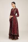 Marsala embellished mullet sharara set