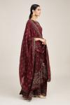 Marsala embellished mullet sharara set