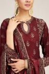 Marsala embellished mullet sharara set