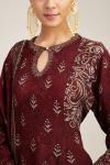 Marsala embellished mullet sharara set