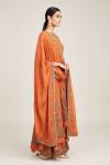 Orange embellished mullet sharara set