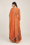 Orange embellished mullet sharara set