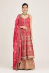 Pink Rose Anarkali Gown Set