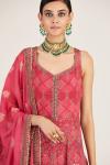 Pink Rose Anarkali Gown Set