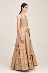 Sherbet Pink Anarkali Gown Set