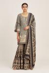 Steel Grey Kurta Gharara Set