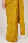 Corn Yellow Sequin Embroidered Saree